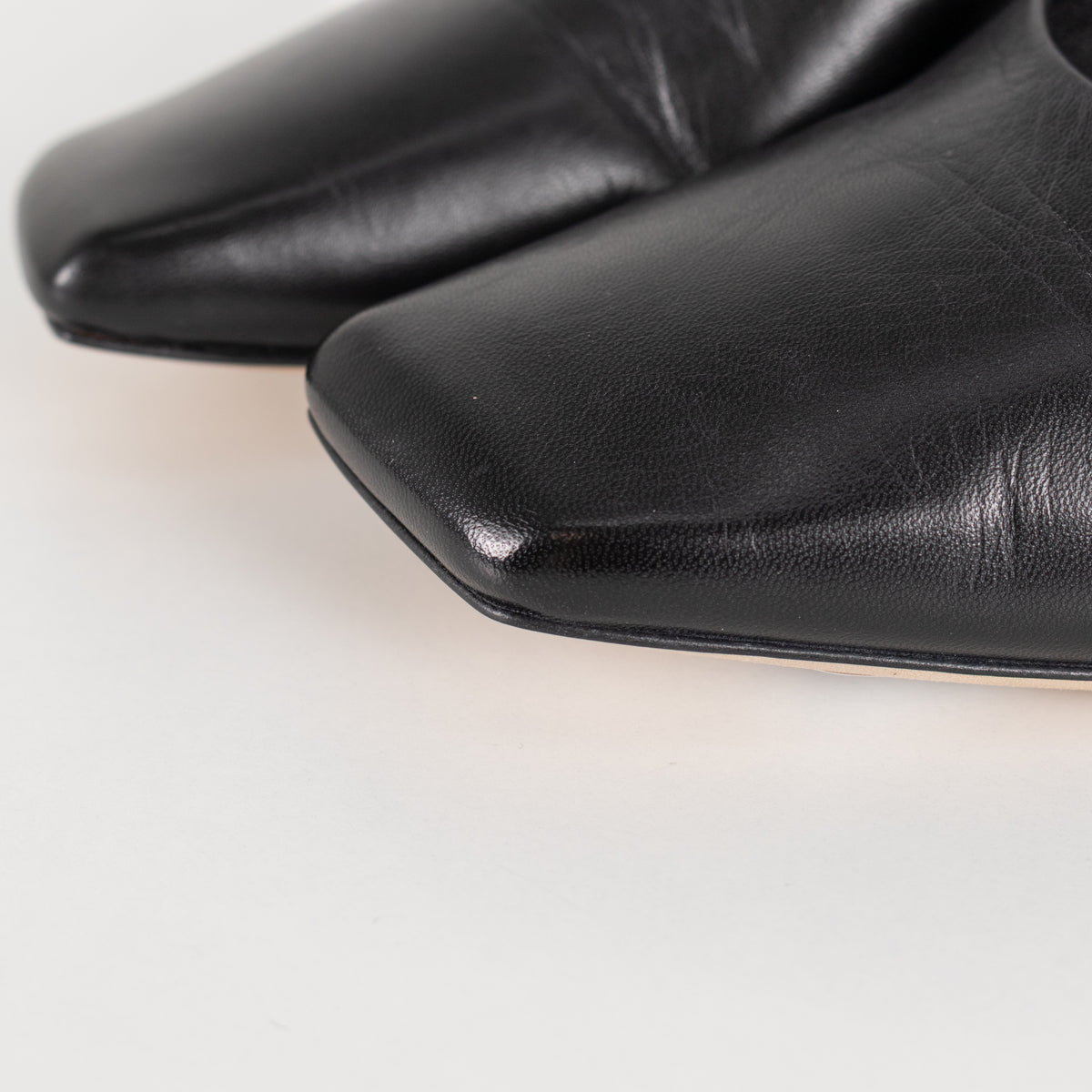 Jimmy Choo Black Leather Marcela Heeled Shoes