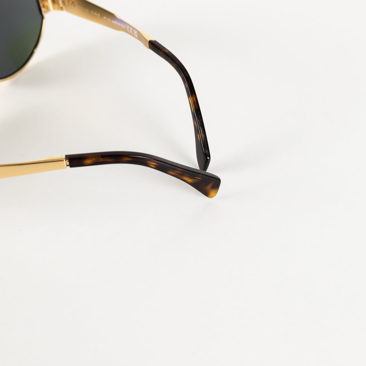 Celine Gold Metal Triomphe Oval Sunglasses