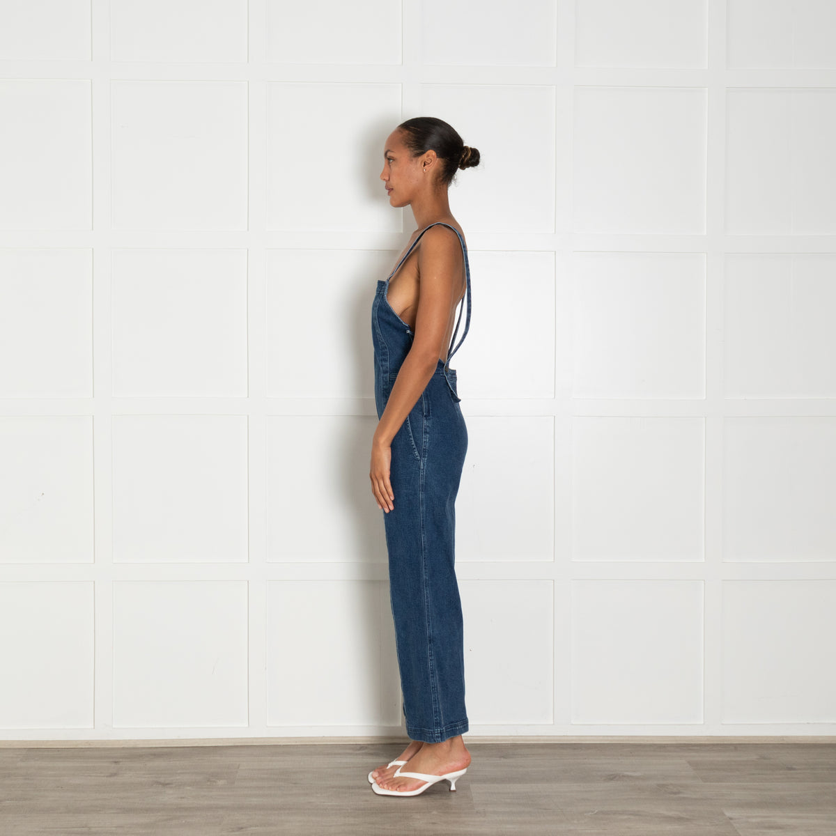 A Piece Apart Blue Denim Dungaree Jumpsuit With Pockets - UK 10
