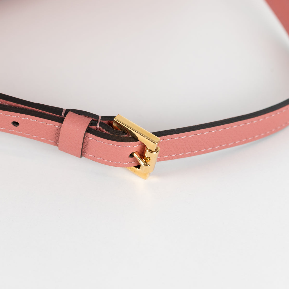 Moynat Wood Rose Calf Leather Gabrielle PM Handle Bag