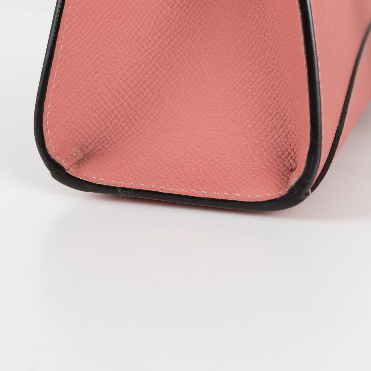 Moynat Wood Rose Calf Leather Gabrielle PM Handle Bag