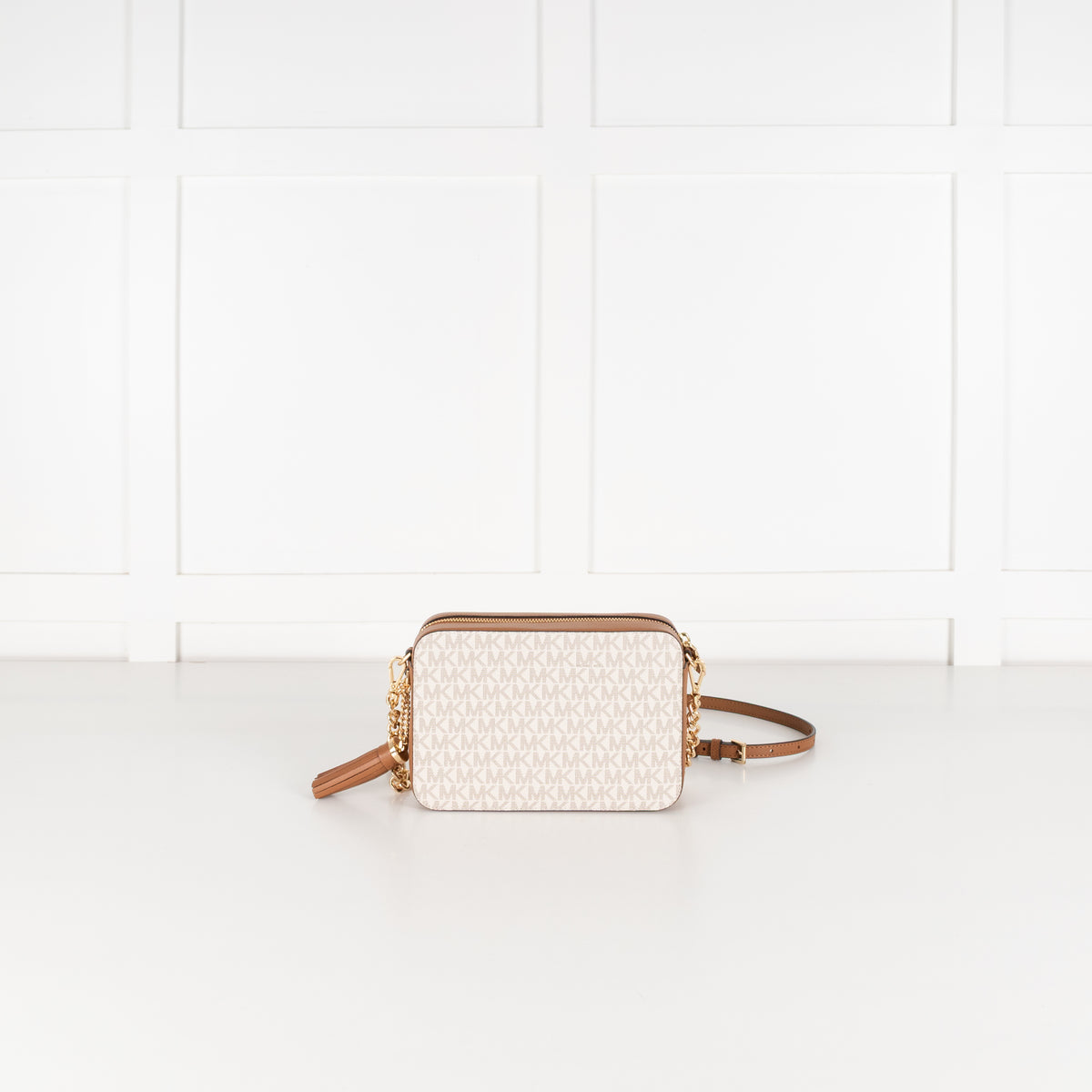 Michael Kors Tan Jet  Set Logo Print Crossbody bag