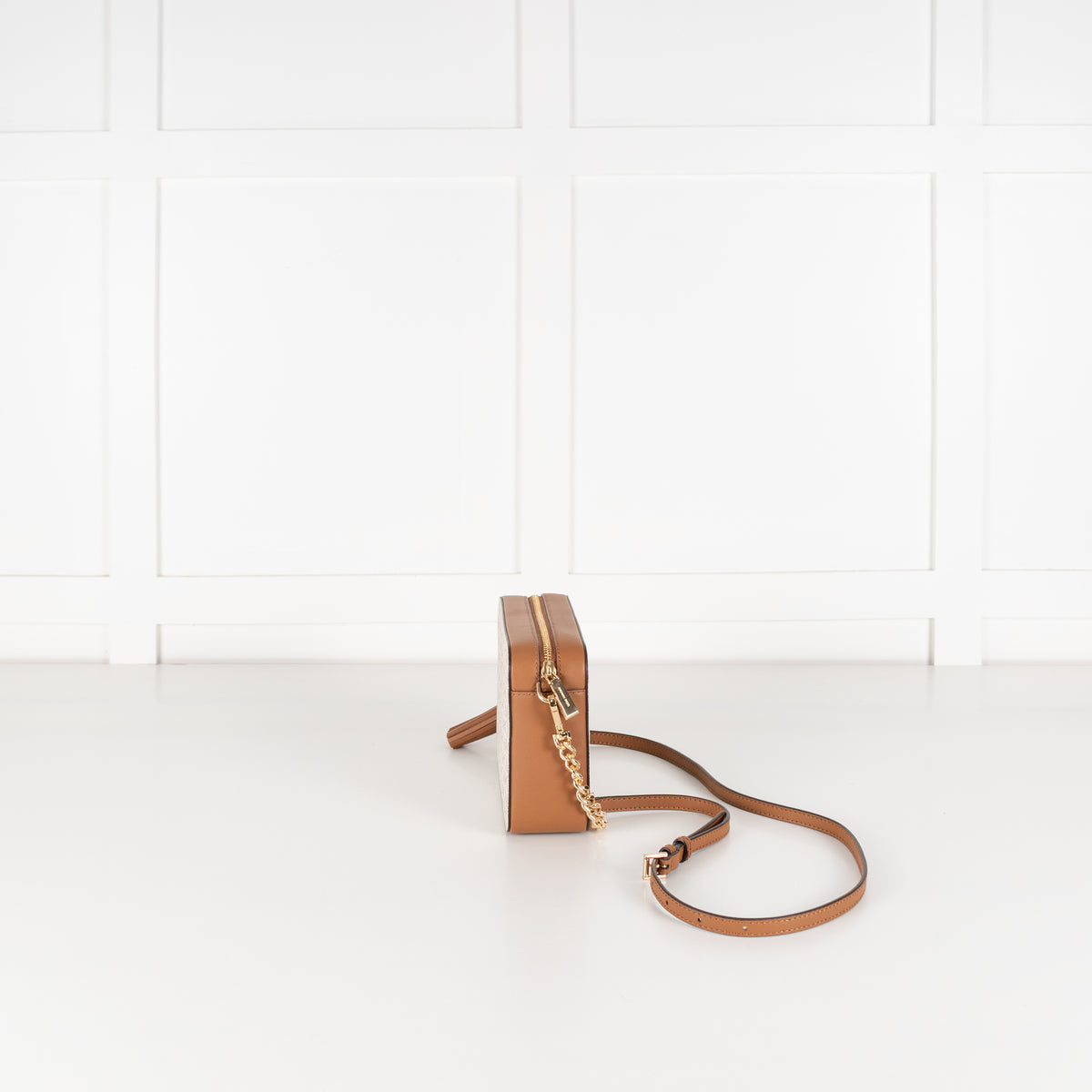 Michael Kors Tan Jet  Set Logo Print Crossbody bag