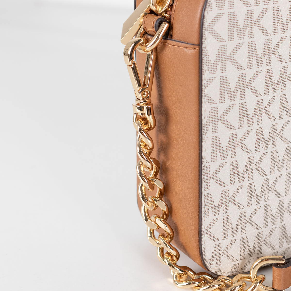 Michael Kors Tan Jet  Set Logo Print Crossbody bag