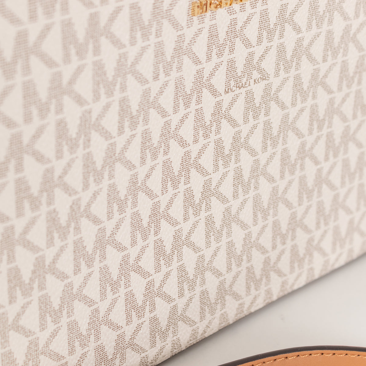 Michael Kors Tan Jet  Set Logo Print Crossbody bag