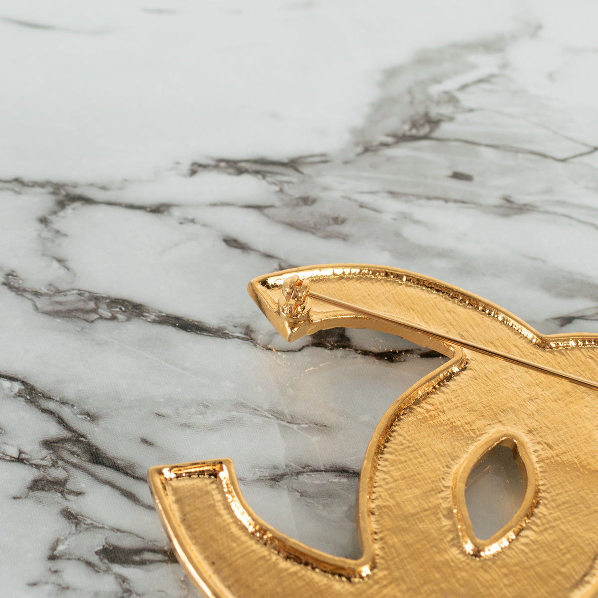 Chanel Metiers D'Art Black and Gold Large CC Brooch