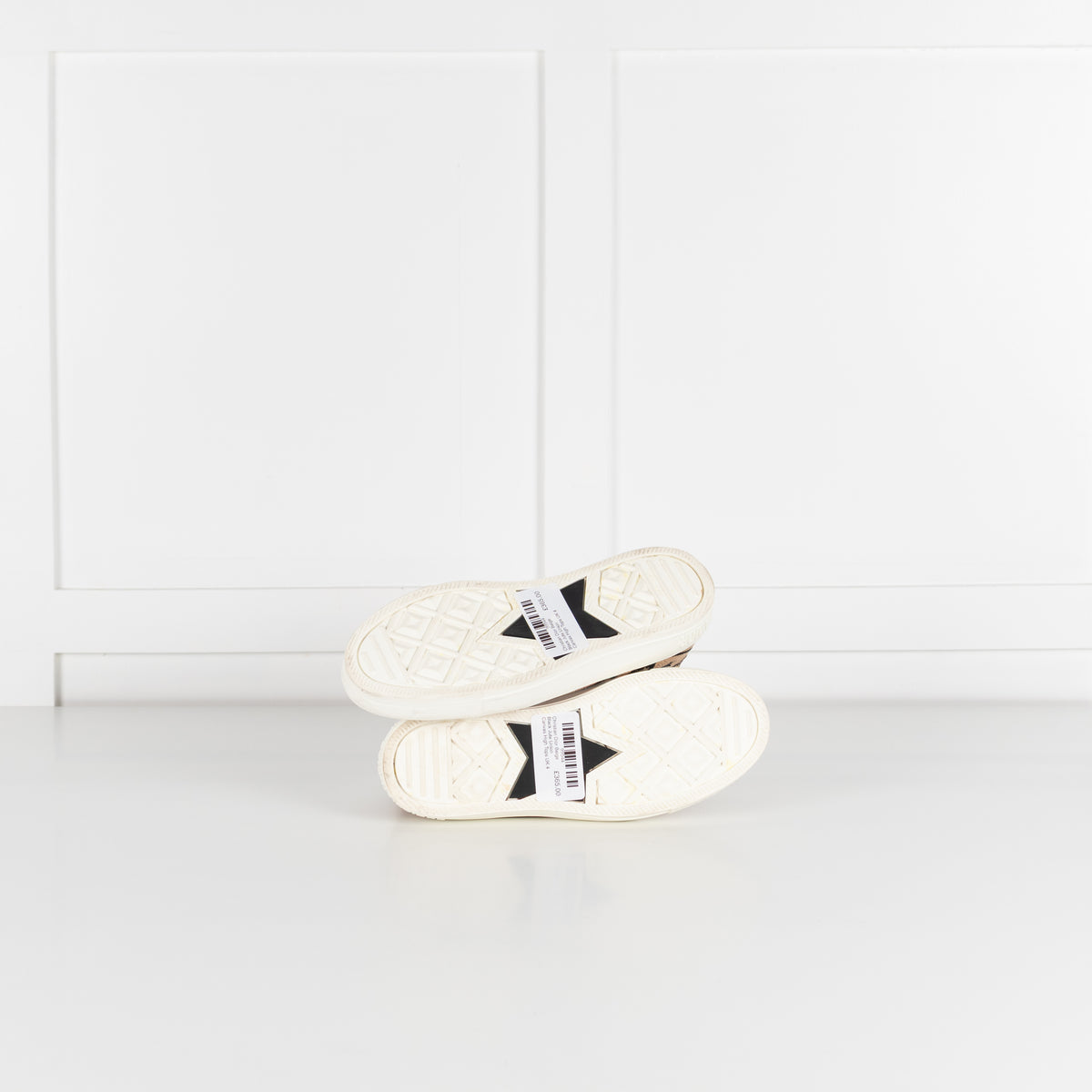 Christian Dior Beige Black Jute Union Canvas High Tops