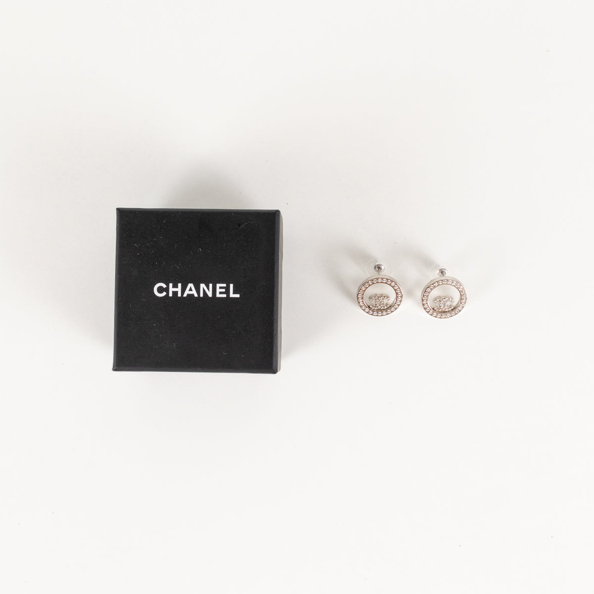 Chanel Round CC Crystal Earrings
