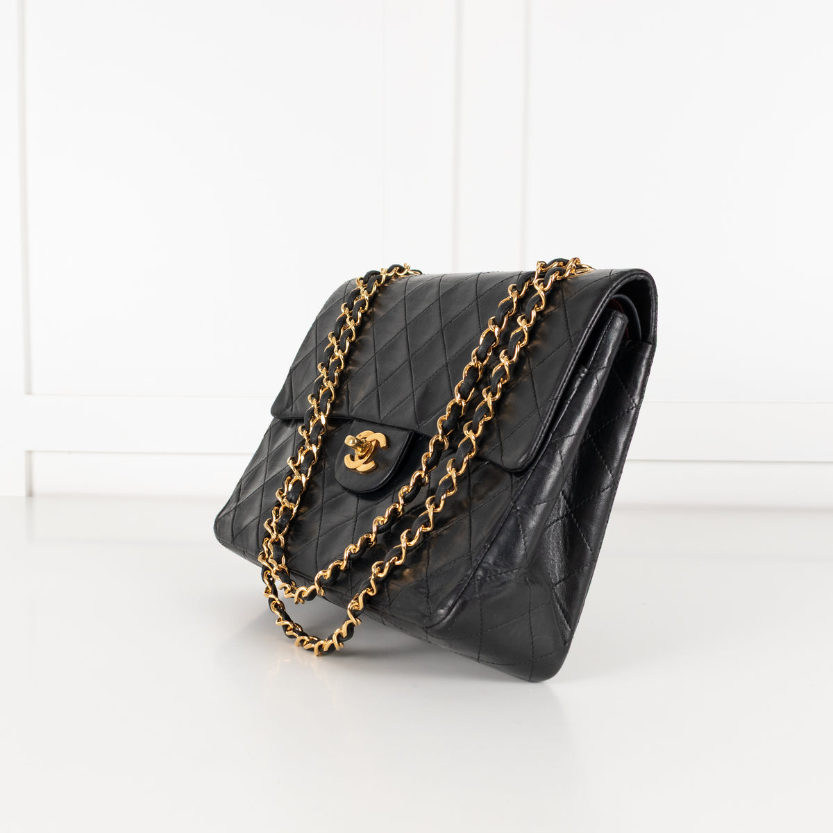 Chanel Vintage Black Matelesse Square Bag