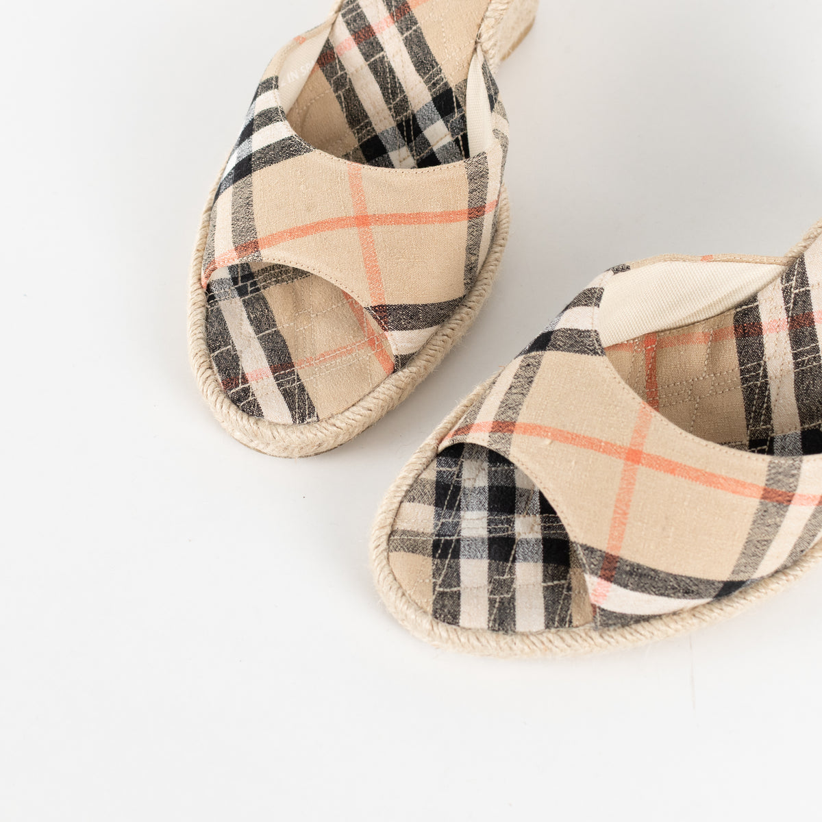 Burberry Check Espadrille Wedge