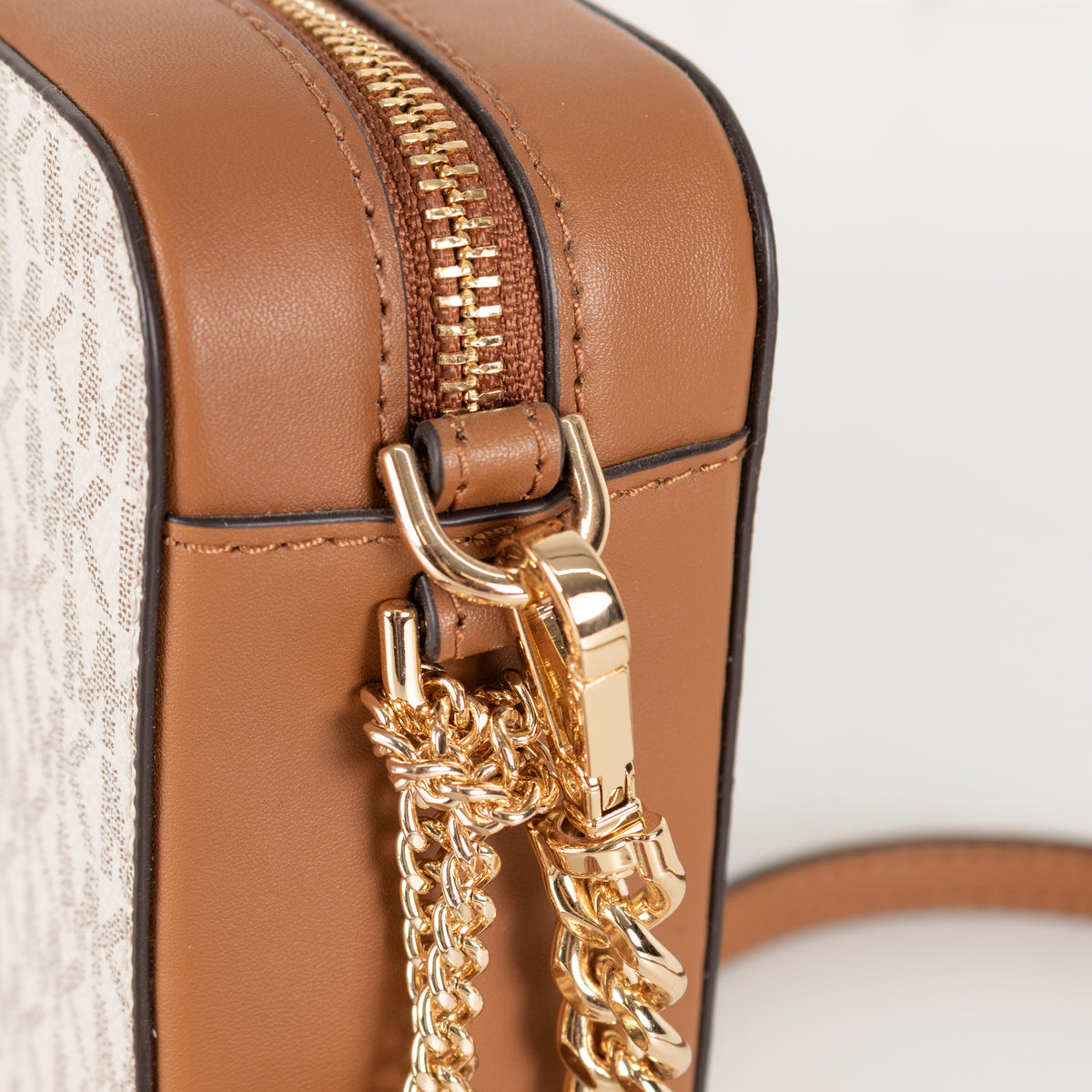 Michael Kors Tan Jet  Set Logo Print Crossbody bag