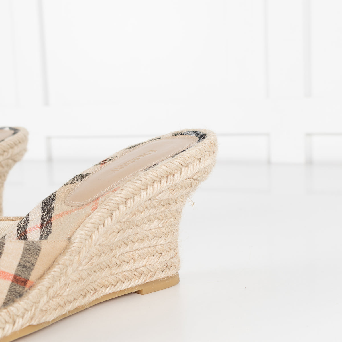 Burberry Check Espadrille Wedge