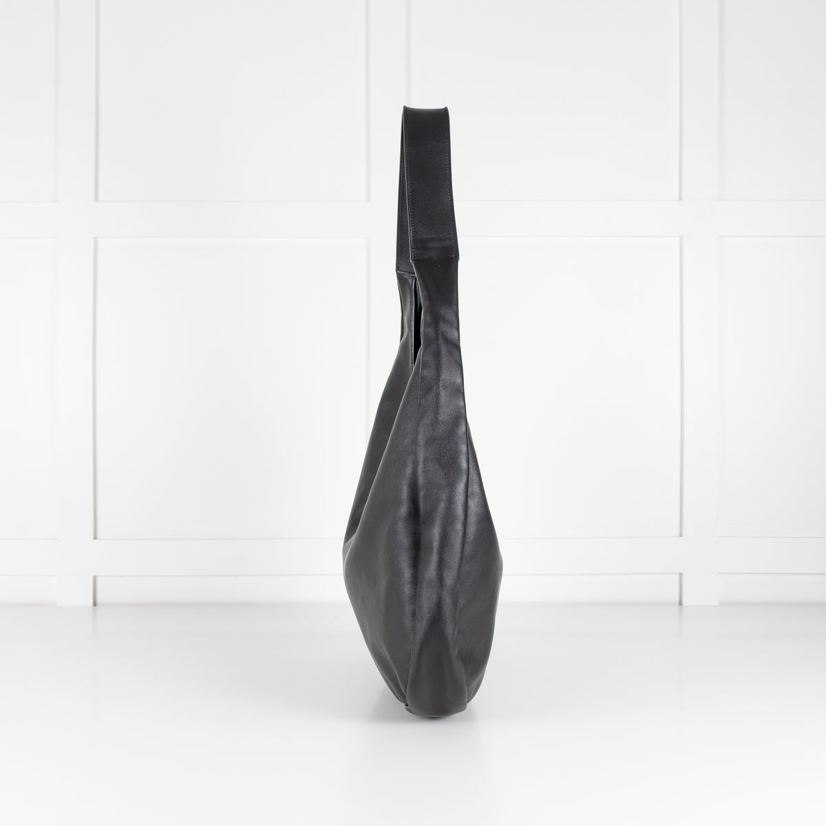 Miu Miu Black Leather Logo Hobo Bag