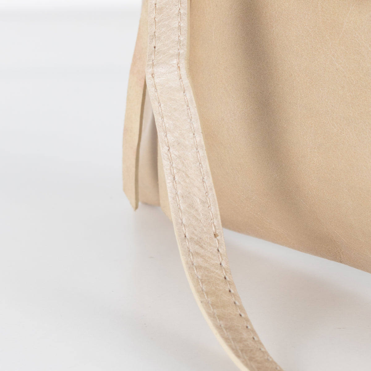 Gianni Chiarini Beige Leather Clutch with Removable Strap