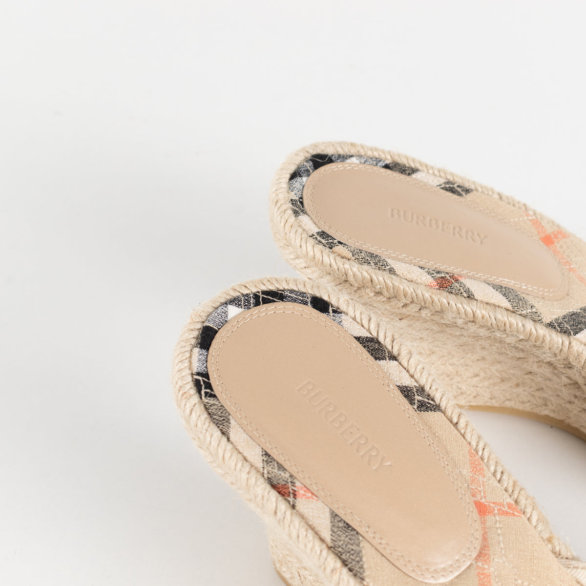 Burberry Check Espadrille Wedge