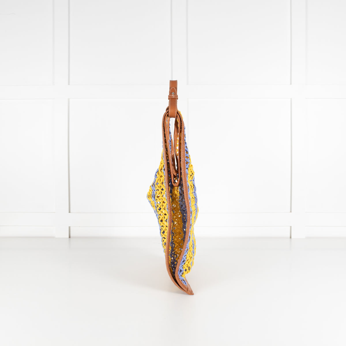 Kenzo Yellow & Blue Lattice Crochet Bag
