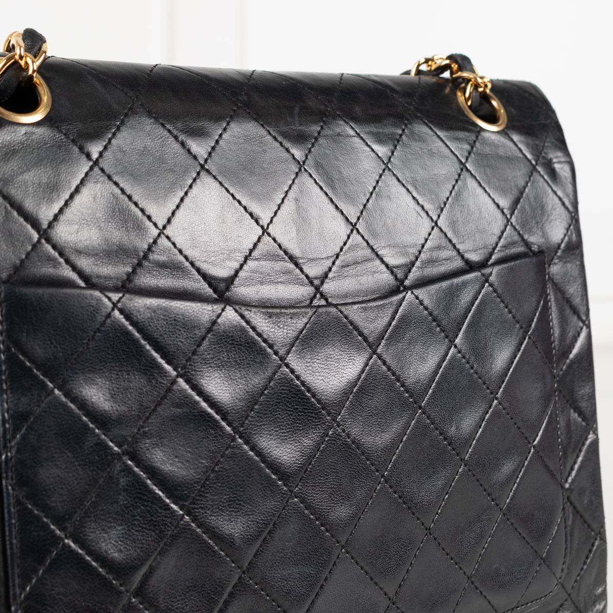 Chanel Vintage Black Matelesse Square Bag