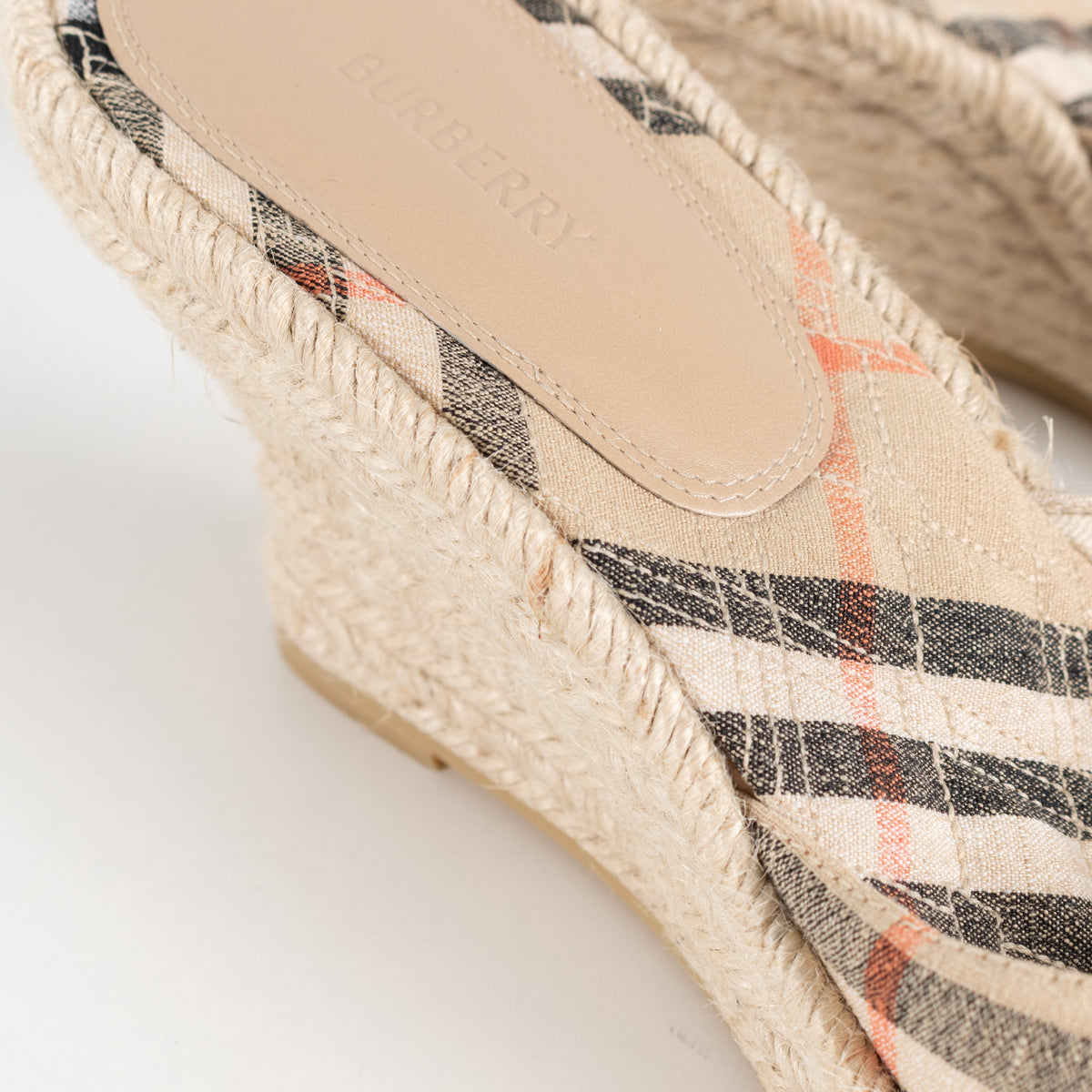 Burberry Check Espadrille Wedge