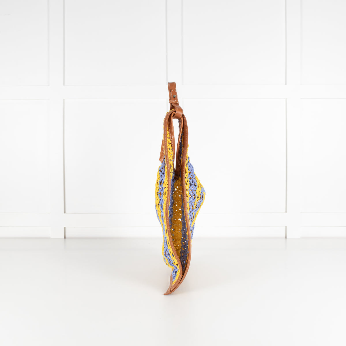 Kenzo Yellow & Blue Lattice Crochet Bag