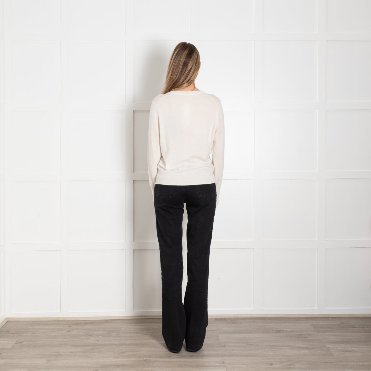 Joseph Cream Crew Neck Cashmere Jumper