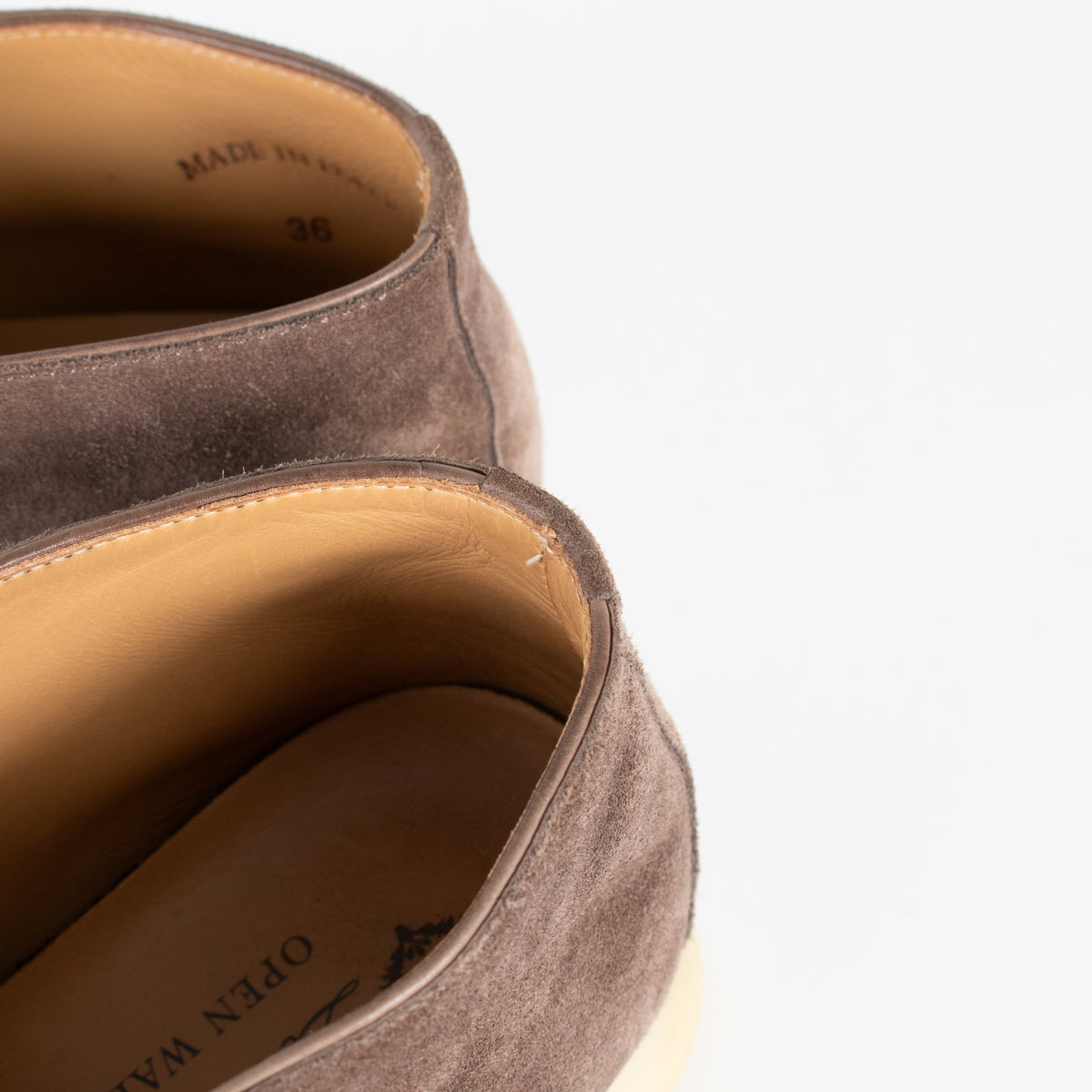 Loro Piana Beige Suede Open Walk Ankle Boots