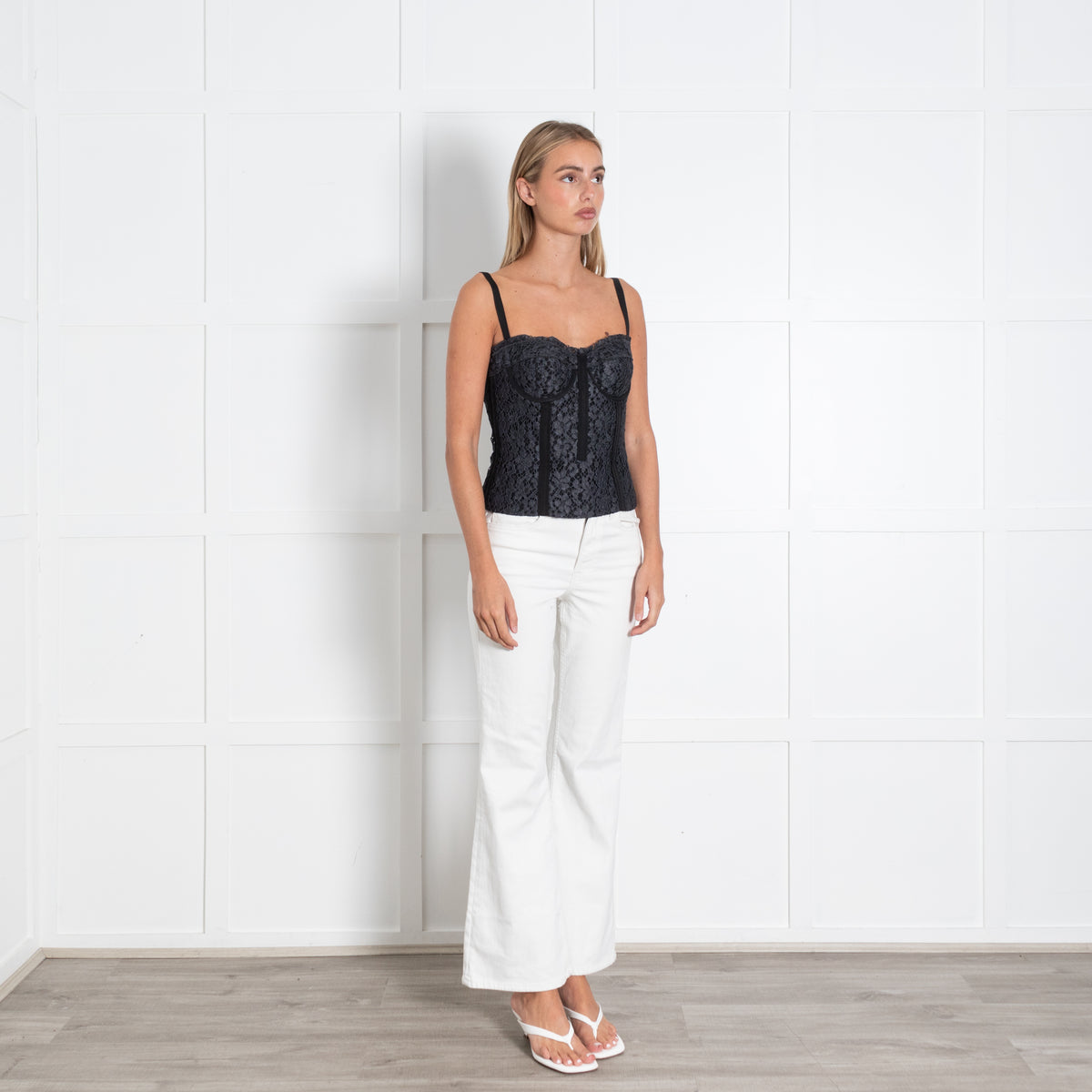 Dolce & Gabbana Black Lace Corset Top