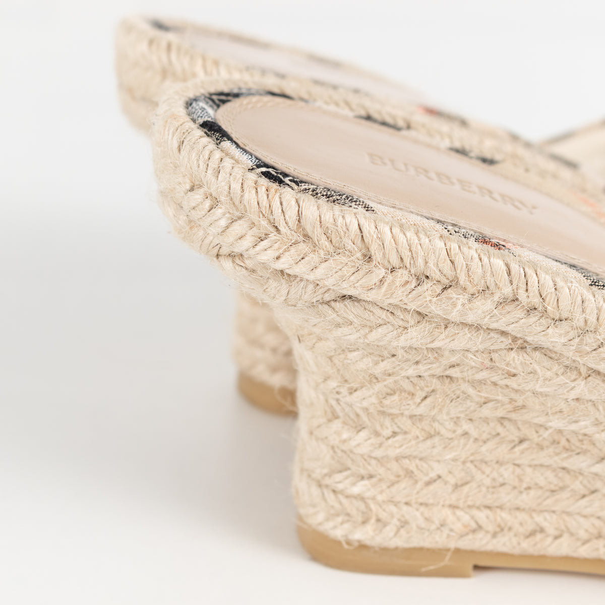 Burberry Check Espadrille Wedge