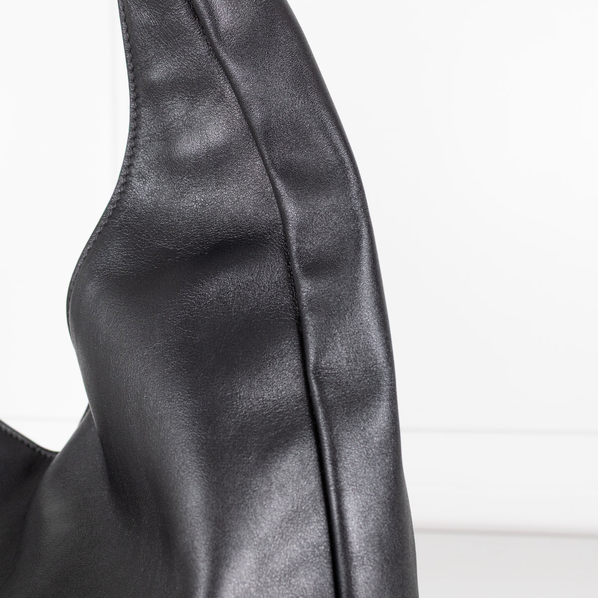 Miu Miu Black Leather Logo Hobo Bag
