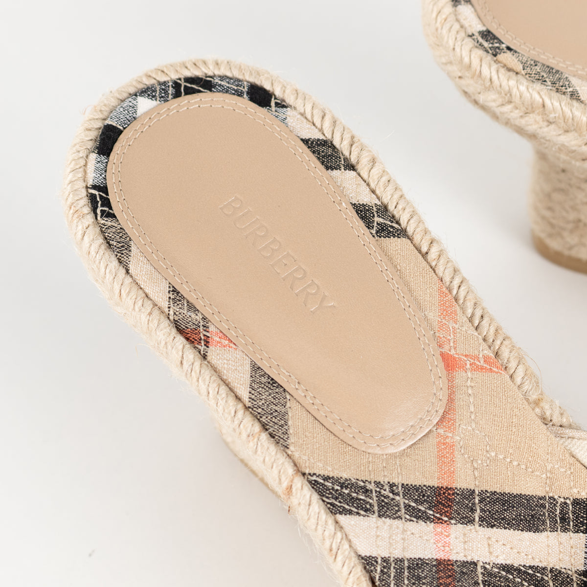Burberry Check Espadrille Wedge