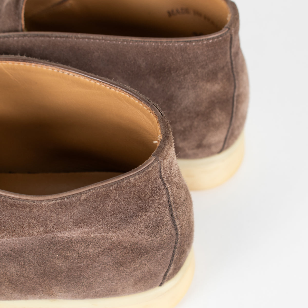 Loro Piana Beige Suede Open Walk Ankle Boots