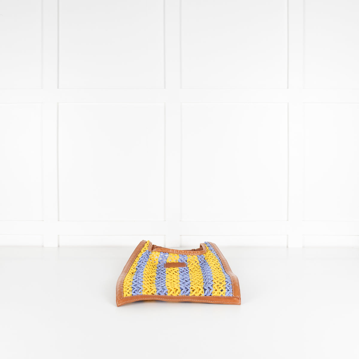Kenzo Yellow & Blue Lattice Crochet Bag