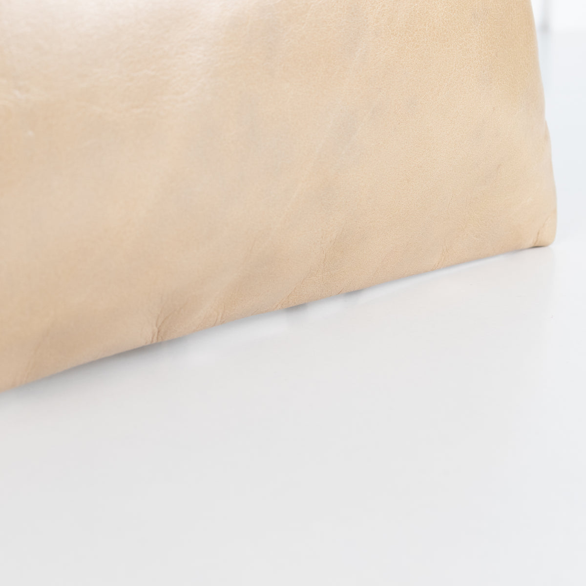 Gianni Chiarini Beige Leather Clutch with Removable Strap