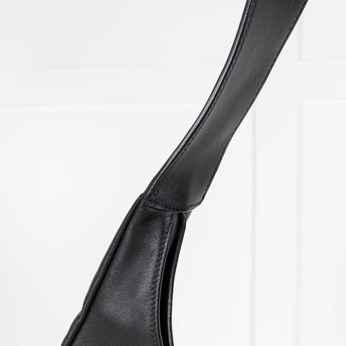 Miu Miu Black Leather Logo Hobo Bag