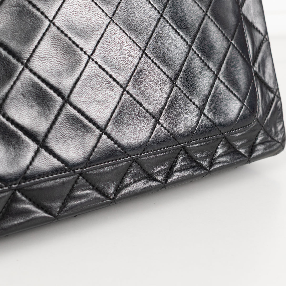 Chanel Vintage Black Matelesse Square Bag