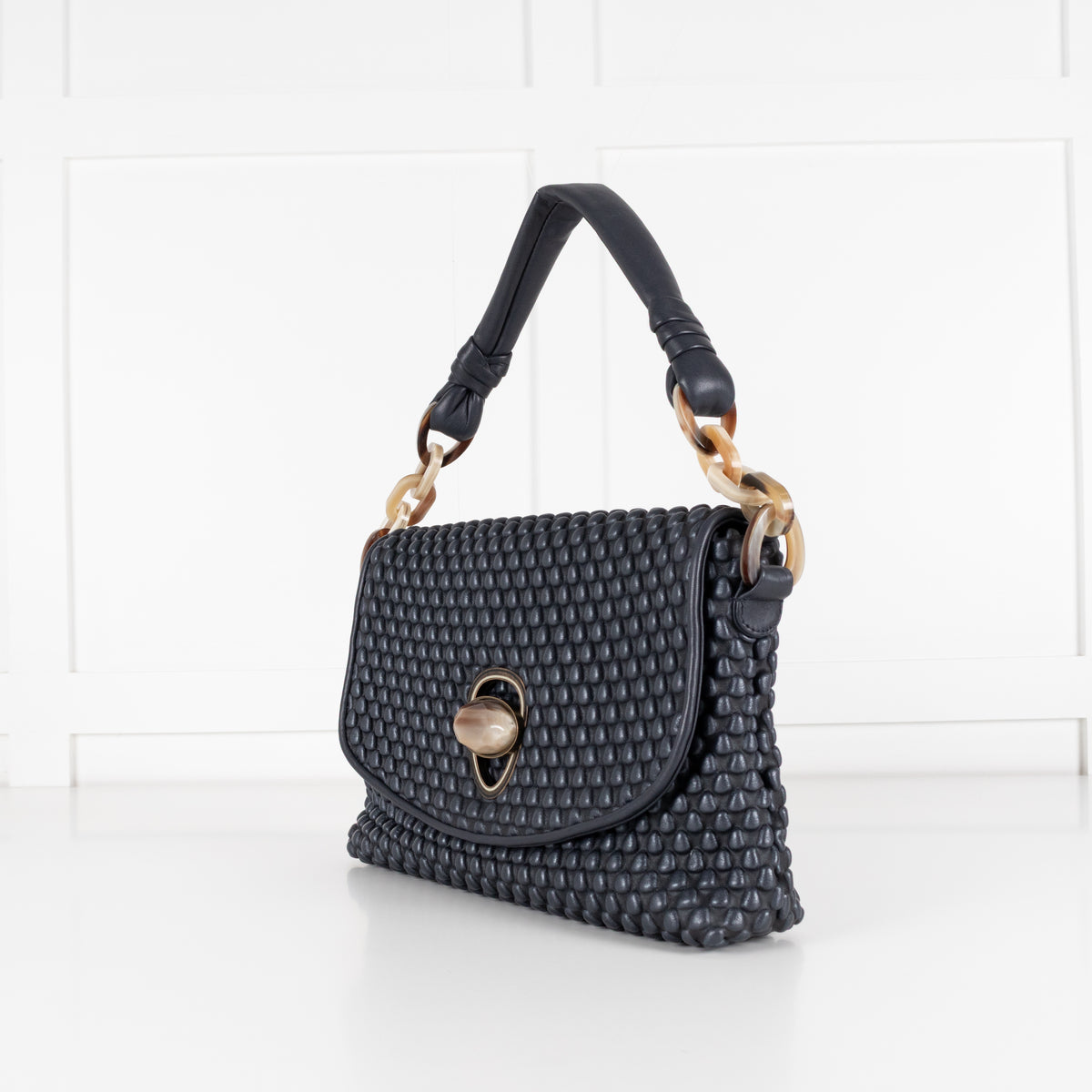 Tissa Fontenada Navy Celebrity Shoulder Bag