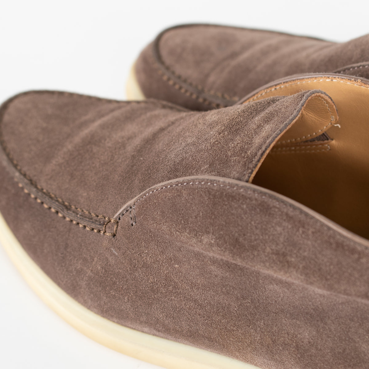 Loro Piana Beige Suede Open Walk Ankle Boots