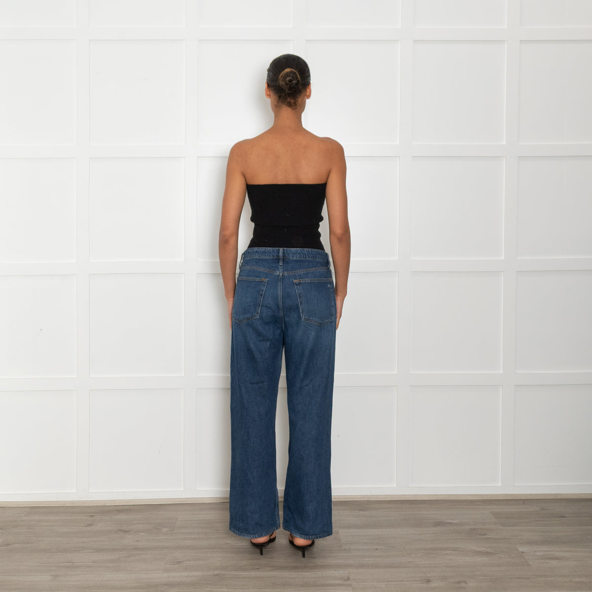 Rag & Bone Blue Denim Oversized Wide Leg Trousers