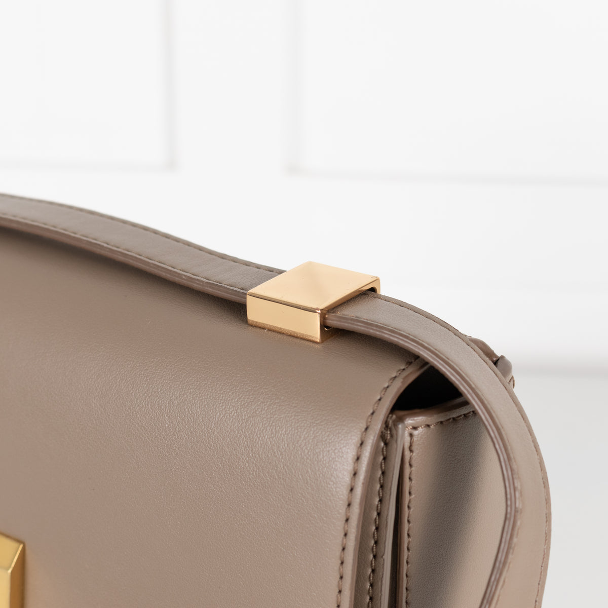 DeMellier The Vancouver Taupe Leather Crossbody Bag