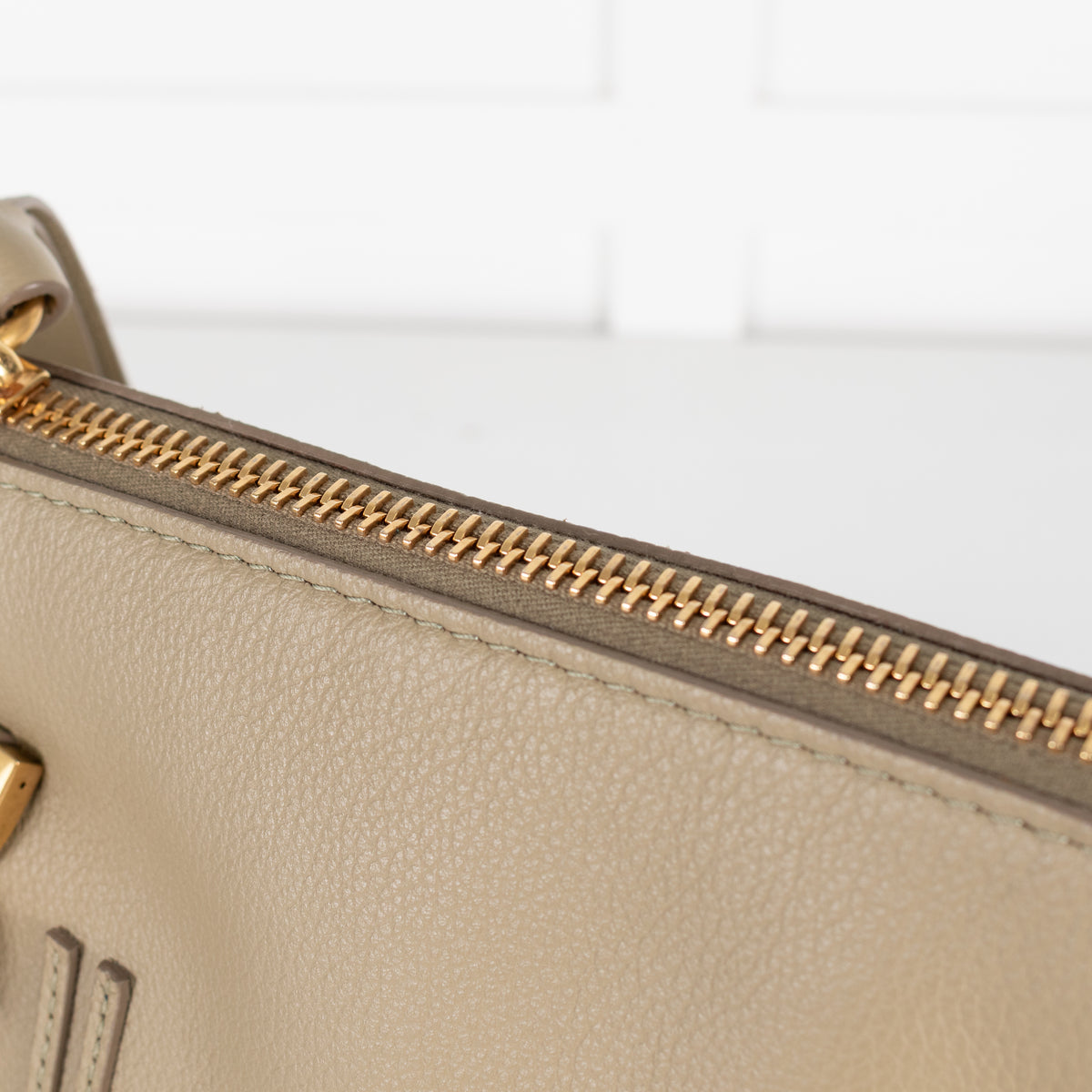 Chloe Khaki Marcie Handbag With Crossbody Strap