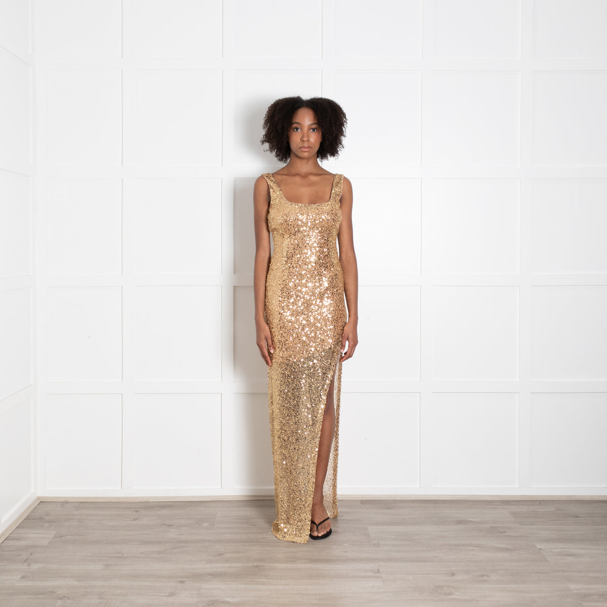 Nadine Merabi Gold Sequin Louisa Dress  Phoenix Style