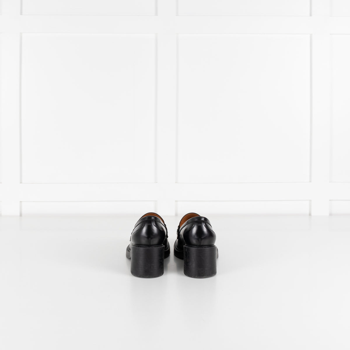 Chloe Black Leather Marcie Loafers