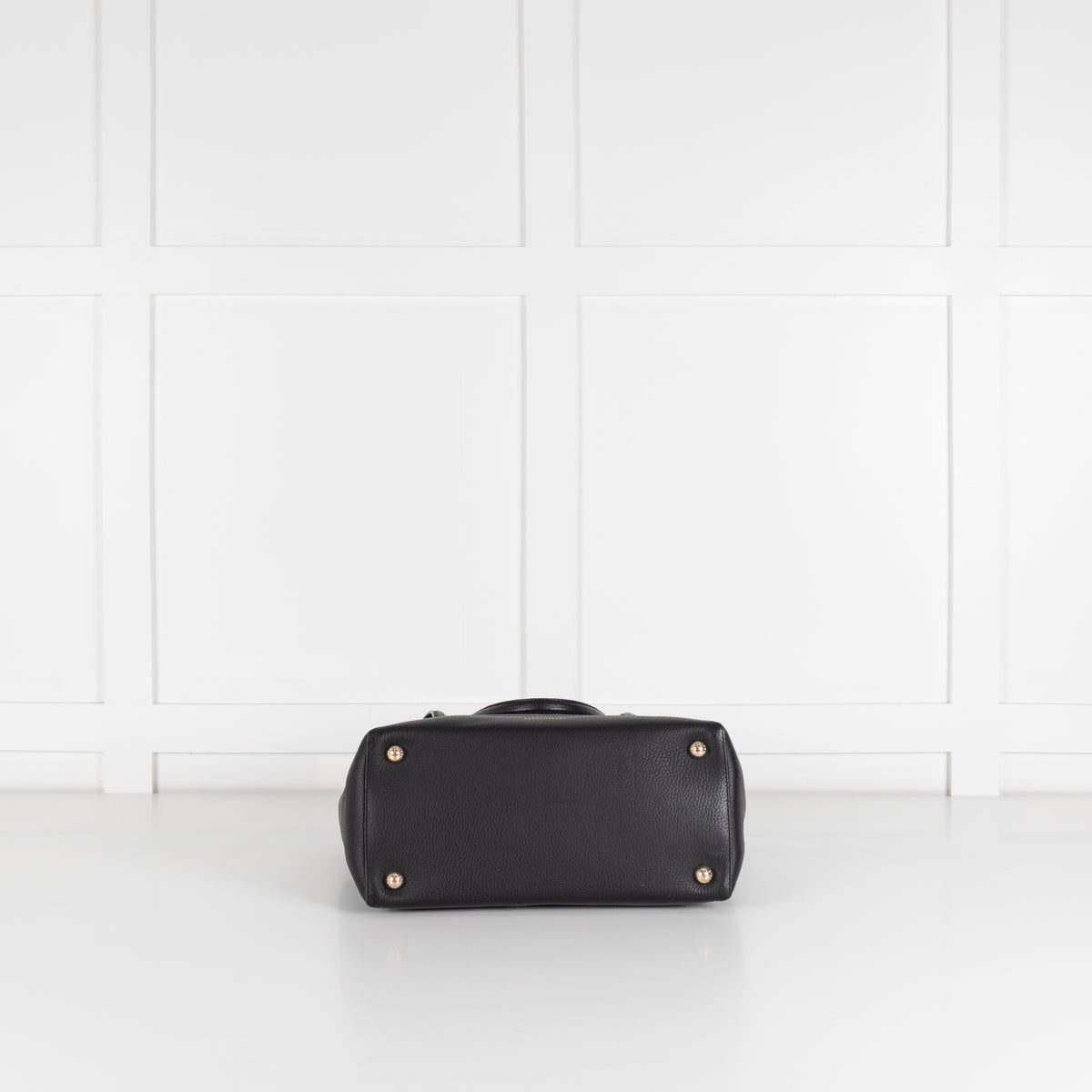 Strathberry Black Leather Silver Hardware Tote Bag