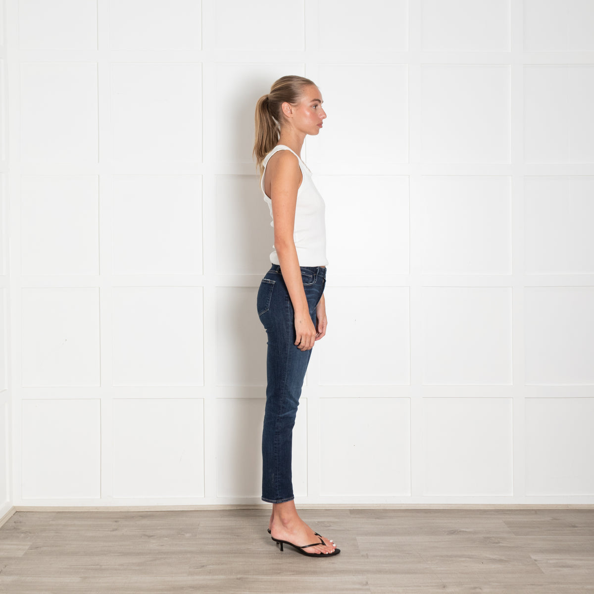 Paige Dark Blue Slim Jean