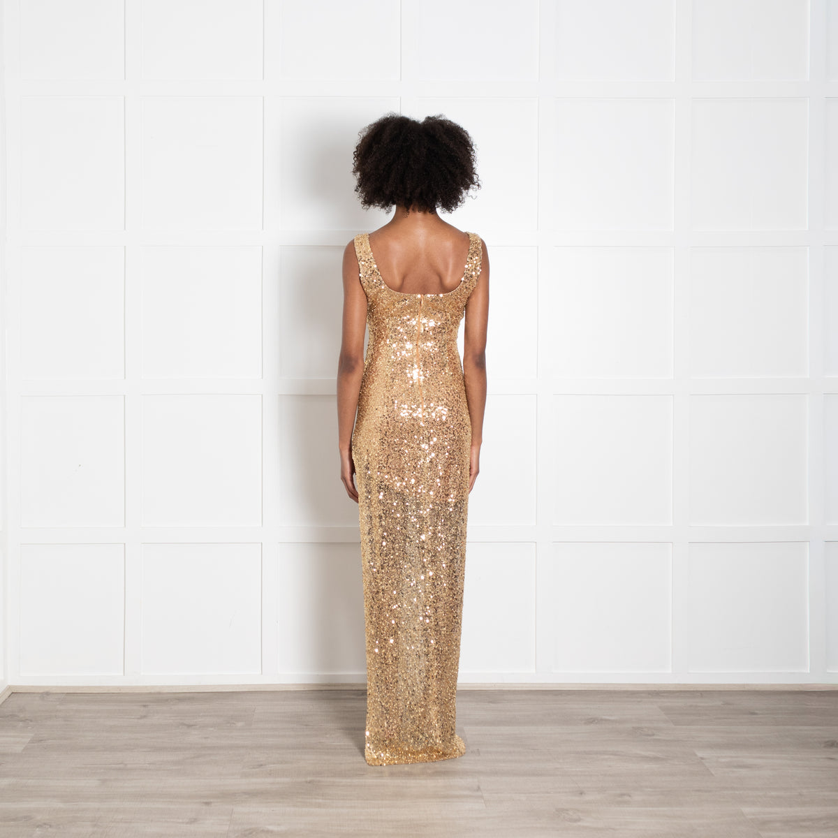 Nadine Merabi Gold Sequin Louisa Dress
