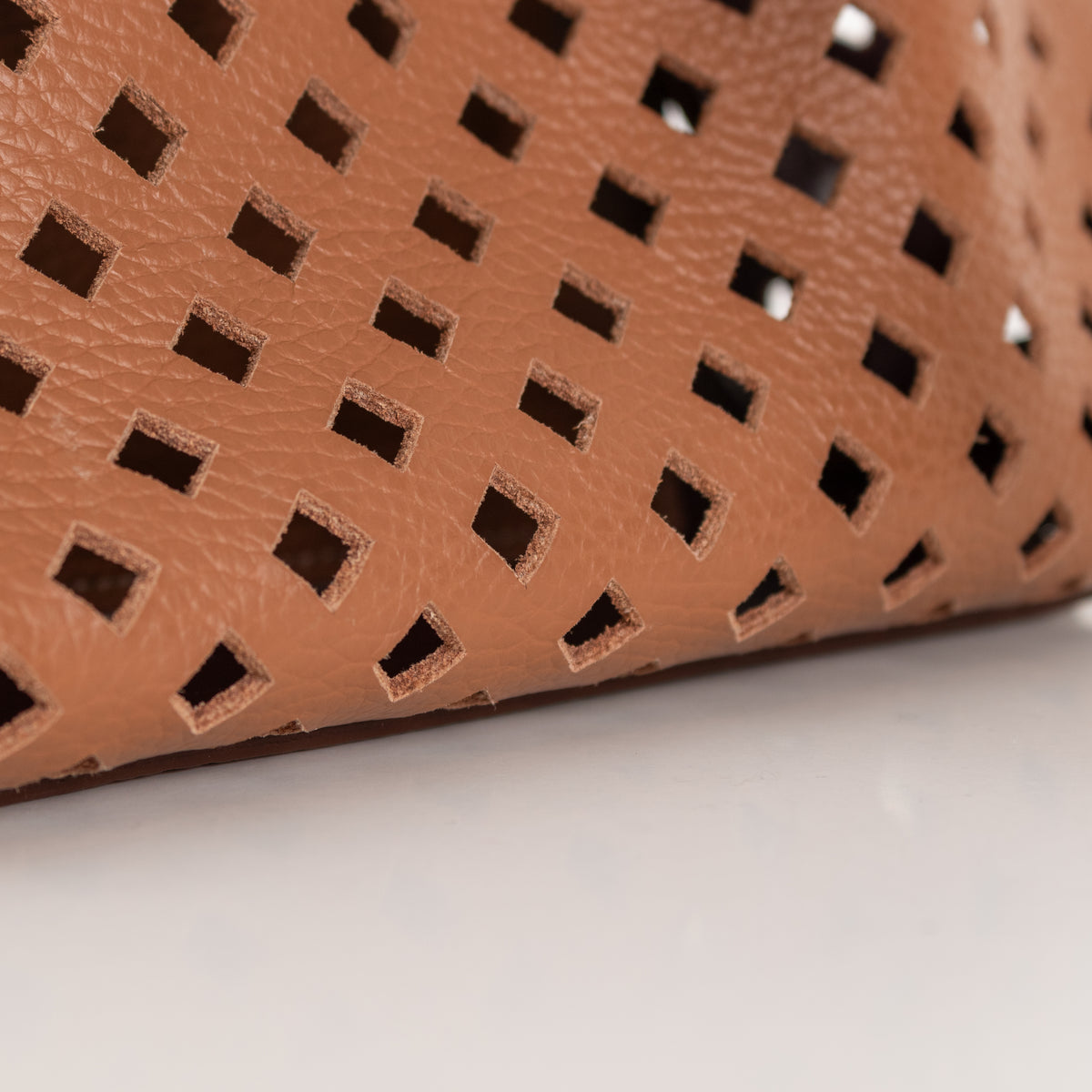 Tods Tan Cut-Out Leather Micro Tote Bag