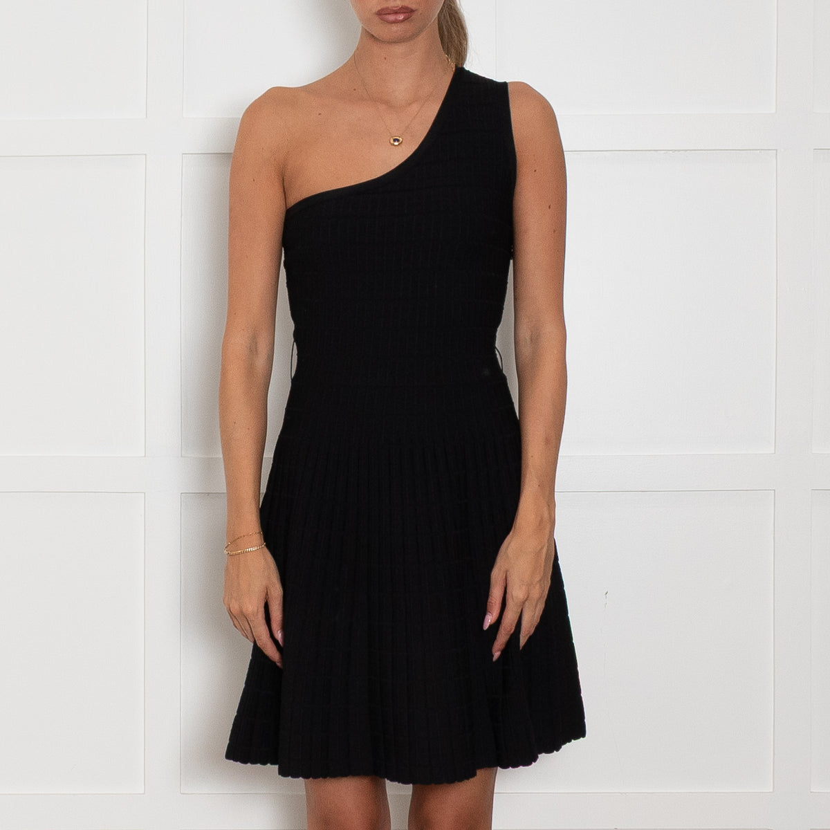 Claudie Pierlot Black One Shoulder Mini Dress