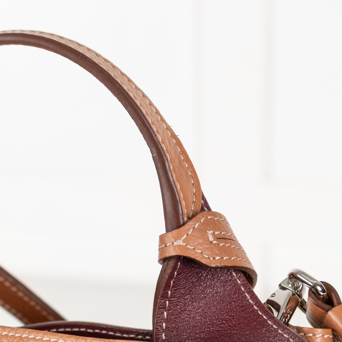 Tods Tan Cut-Out Leather Micro Tote Bag