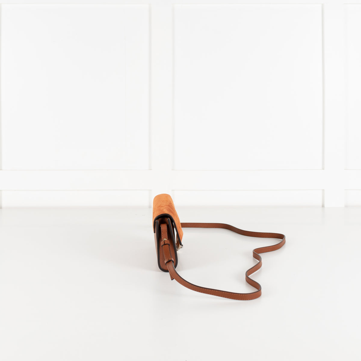 Chloe Faye Wallet on Chain in Rich Tan Suede