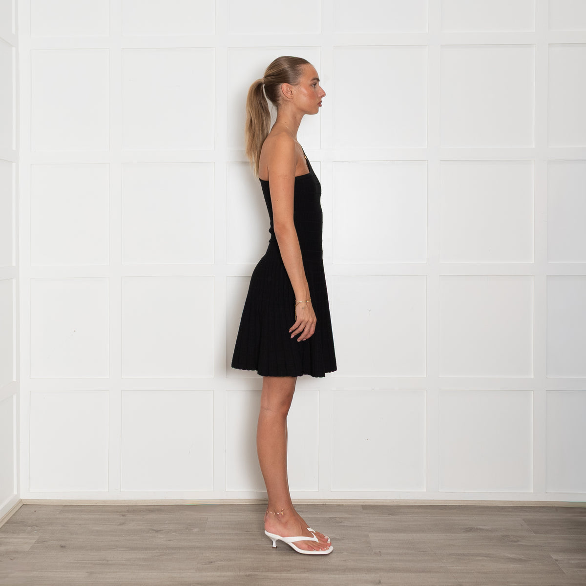 Claudie Pierlot Black One Shoulder Mini Dress