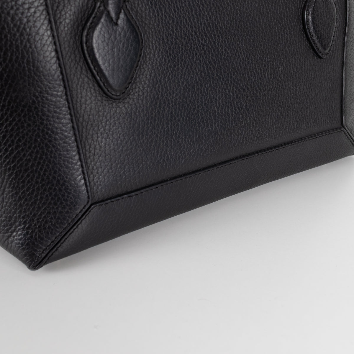 Strathberry Black Leather Silver Hardware Tote Bag